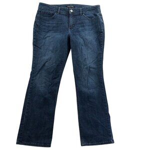 Riders By Lee Womens Jeans Size 16P Blue Denim Mid Rise Straight Leg Classic
